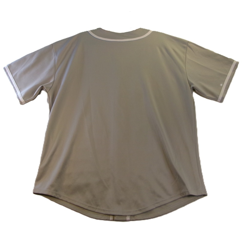 Lime Tree Mens XL Baseball Jersey Grey Los Angeles Script Button Up Athletic - Picture 6 of 6